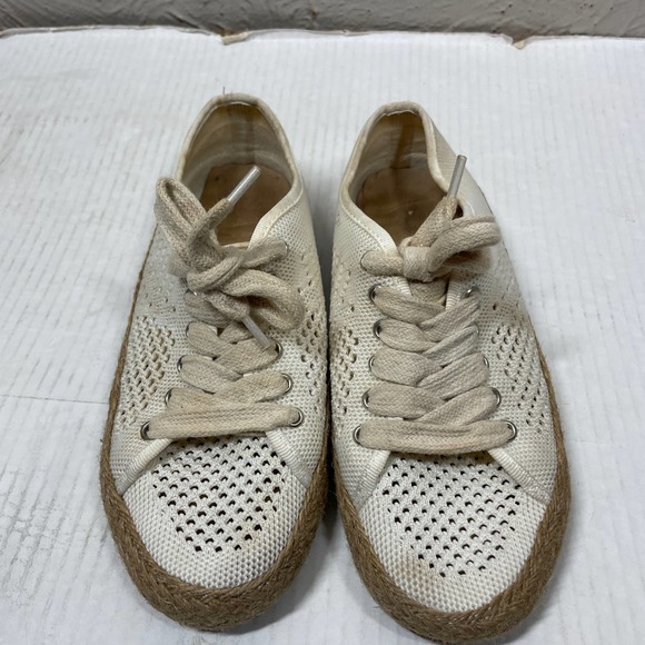 Emu Australia Cream Breathable Agonis Mac Espadrille Cotton Shoe Womens Sz US 7 - Picture 1 of 7